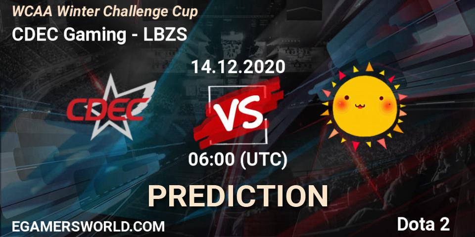 CDEC Gaming vs LBZS: Betting TIp, Match Prediction. 14.12.20. Dota 2, WCAA Winter Challenge Cup