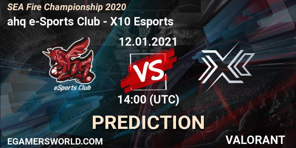 ahq e-Sports Club vs X10 Esports: Betting TIp, Match Prediction. 12.01.2021 at 14:00. VALORANT, SEA Fire Championship 2020