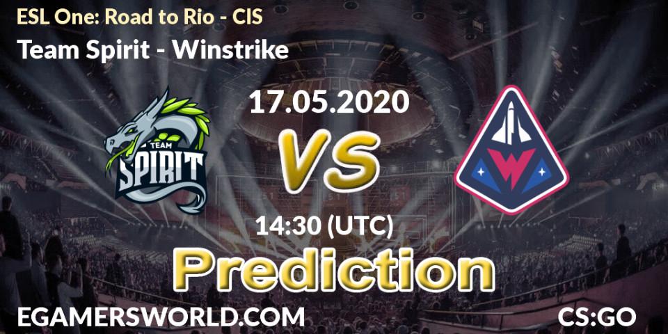 Team Spirit vs Winstrike: Betting TIp, Match Prediction. 17.05.20. CS2 (CS:GO), ESL One: Road to Rio - CIS