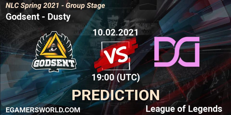 Godsent vs Dusty: Betting TIp, Match Prediction. 10.02.2021 at 19:00. LoL, NLC Spring 2021 - Group Stage