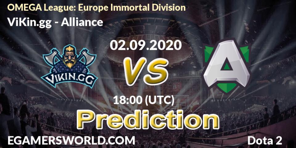 ViKin.gg vs Alliance: Betting TIp, Match Prediction. 02.09.20. Dota 2, OMEGA League: Europe Immortal Division