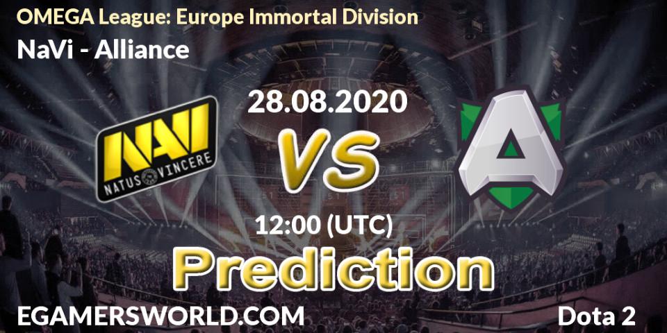 NaVi vs Alliance: Betting TIp, Match Prediction. 28.08.20. Dota 2, OMEGA League: Europe Immortal Division