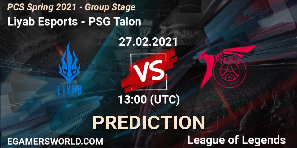 Liyab Esports vs PSG Talon: Betting TIp, Match Prediction. 27.02.2021 at 14:00. LoL, PCS Spring 2021 - Group Stage