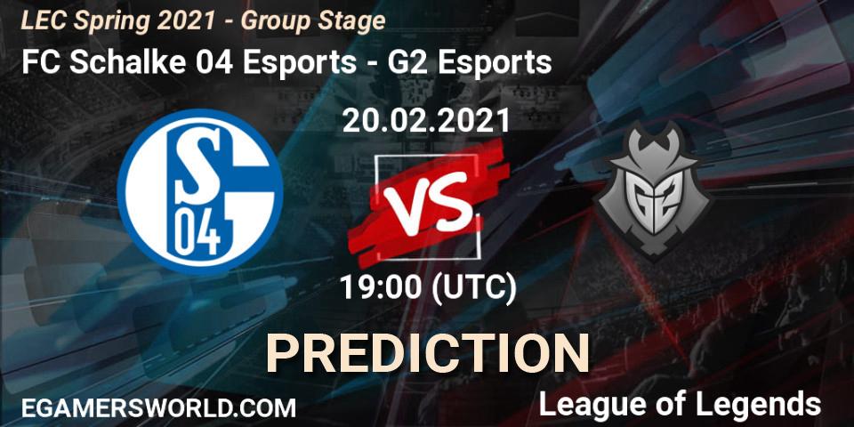 FC Schalke 04 Esports vs G2 Esports: Betting TIp, Match Prediction. 20.02.21. LoL, LEC Spring 2021 - Group Stage
