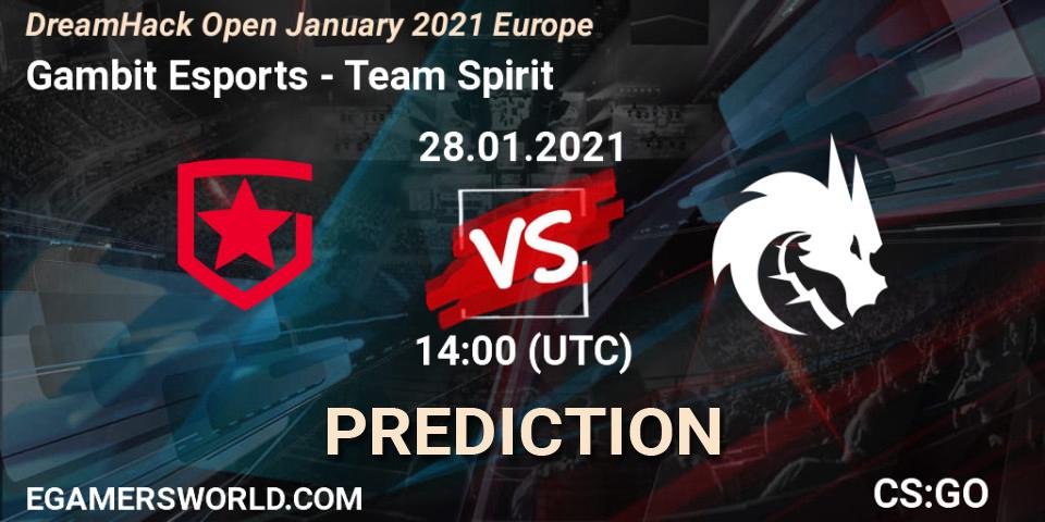 Gambit Esports vs Team Spirit: Betting TIp, Match Prediction. 28.01.21. CS2 (CS:GO), DreamHack Open January 2021 Europe