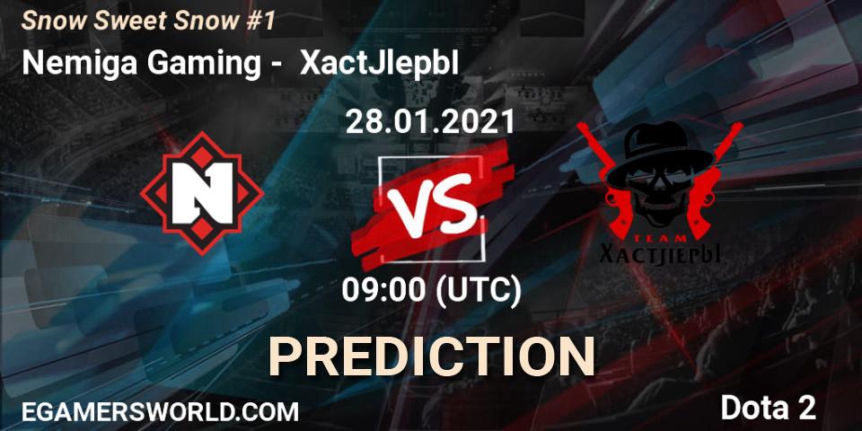 Nemiga Gaming vs XactJlepbI: Betting TIp, Match Prediction. 28.01.2021 at 08:57. Dota 2, Snow Sweet Snow #1