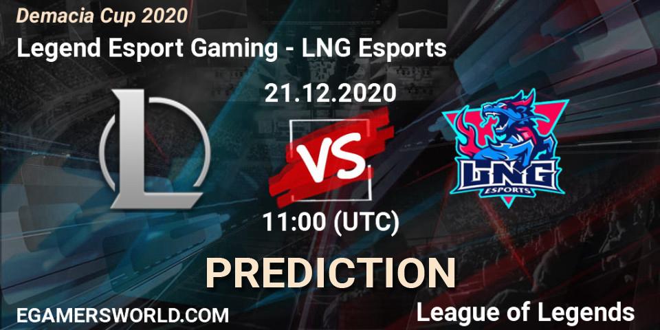 Legend Esport Gaming vs LNG Esports: Betting TIp, Match Prediction. 21.12.20. LoL, Demacia Cup 2020