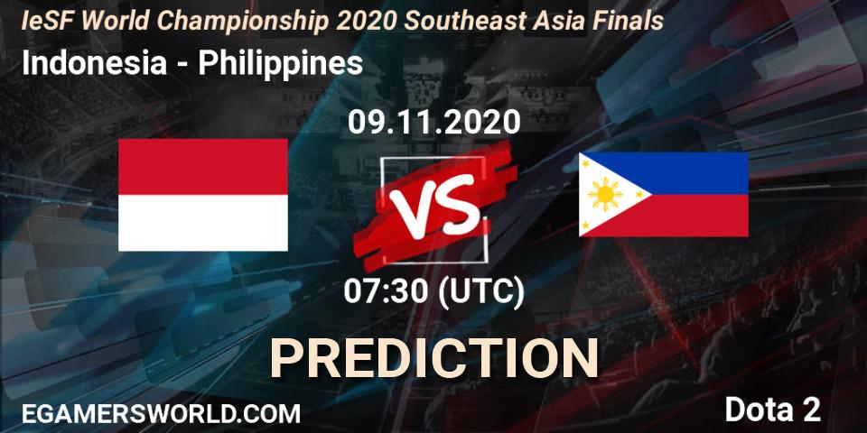 Indonesia vs Philippines: Betting TIp, Match Prediction. 09.11.20. Dota 2, IeSF World Championship 2020 Southeast Asia Finals