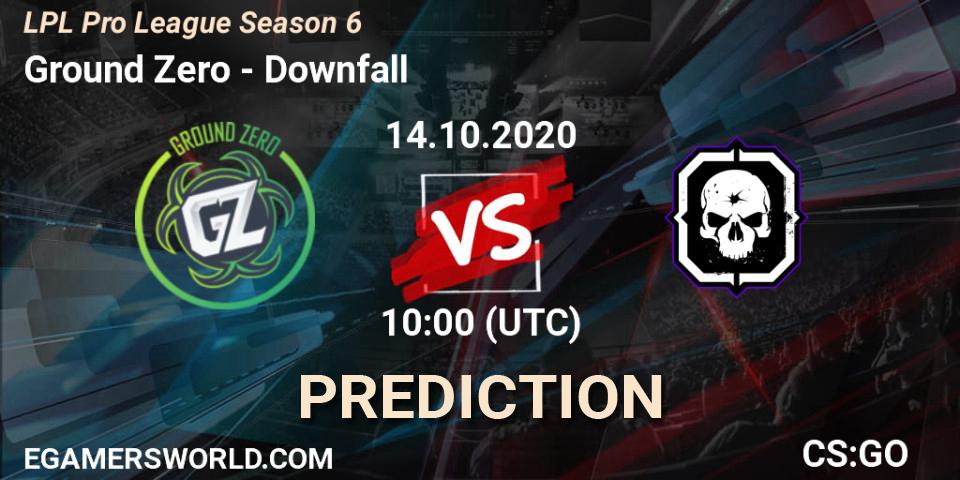 Ground Zero vs Downfall: Betting TIp, Match Prediction. 14.10.20. CS2 (CS:GO), LPL Pro League Season 6