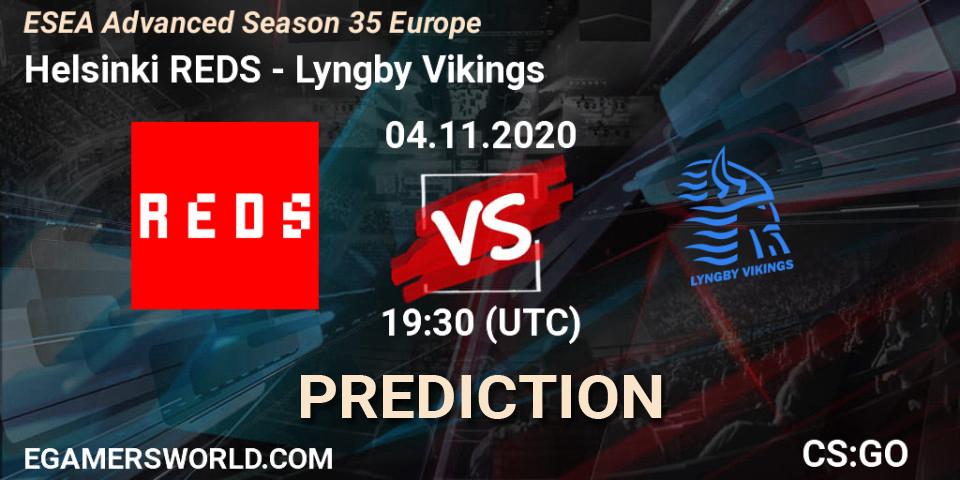 Helsinki REDS vs Lyngby Vikings: Betting TIp, Match Prediction. 05.11.20. CS2 (CS:GO), ESEA Advanced Season 35 Europe