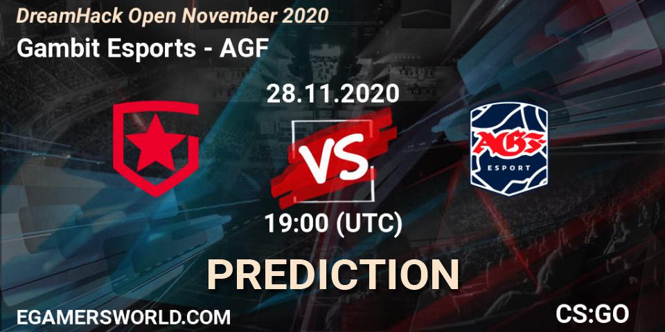 Gambit Esports vs AGF: Betting TIp, Match Prediction. 28.11.20. CS2 (CS:GO), DreamHack Open November 2020