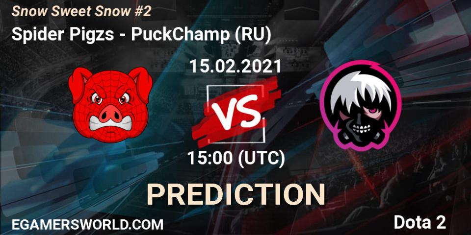 Spider Pigzs vs PuckChamp (RU): Betting TIp, Match Prediction. 15.02.2021 at 15:00. Dota 2, Snow Sweet Snow #2