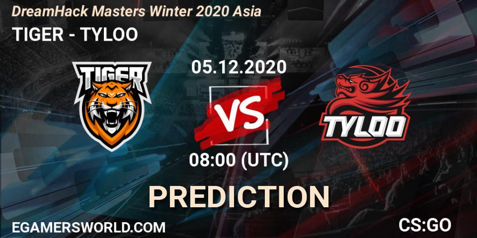 TIGER vs TYLOO: Betting TIp, Match Prediction. 05.12.20. CS2 (CS:GO), DreamHack Masters Winter 2020 Asia