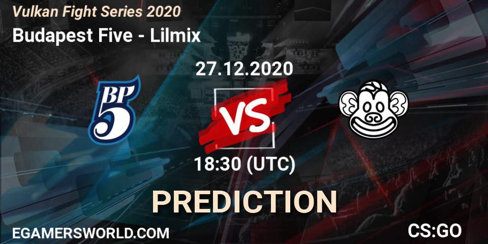 Budapest Five vs Lilmix: Betting TIp, Match Prediction. 27.12.2020 at 18:30. Counter-Strike (CS2), Vulkan Fight Series 2020