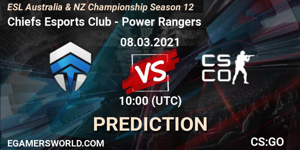 Chiefs Esports Club vs Power Rangers: Betting TIp, Match Prediction. 08.03.2021 at 10:10. Counter-Strike (CS2), ESL Australia & NZ Championship Season 12