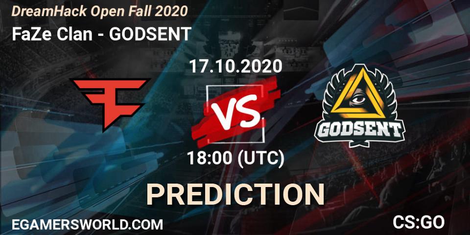 FaZe Clan vs GODSENT: Betting TIp, Match Prediction. 17.10.20. CS2 (CS:GO), DreamHack Open Fall 2020