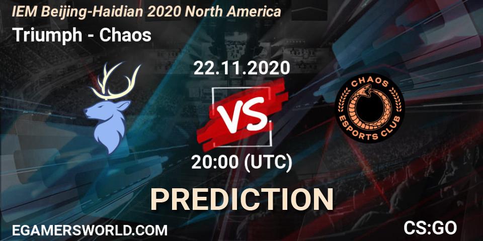 Triumph vs Chaos: Betting TIp, Match Prediction. 22.11.20. CS2 (CS:GO), IEM Beijing-Haidian 2020 North America