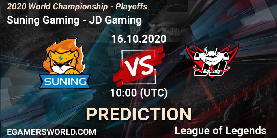 Suning Gaming vs JD Gaming: Betting TIp, Match Prediction. 16.10.20. LoL, 2020 World Championship - Playoffs