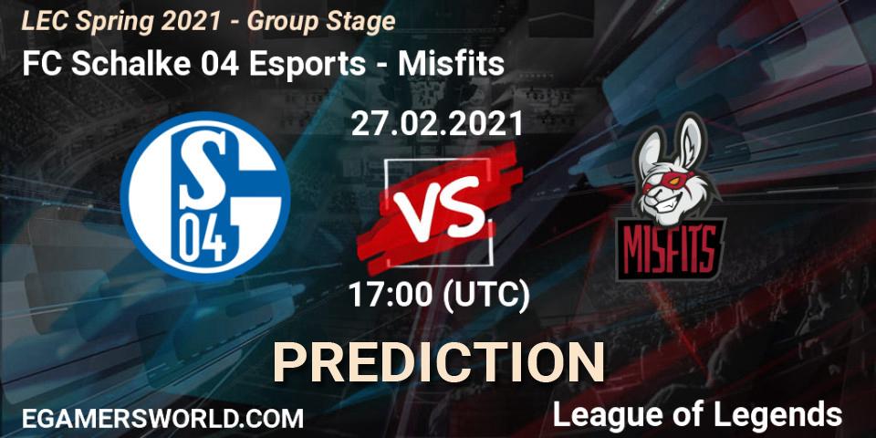 FC Schalke 04 Esports vs Misfits: Betting TIp, Match Prediction. 27.02.21. LoL, LEC Spring 2021 - Group Stage