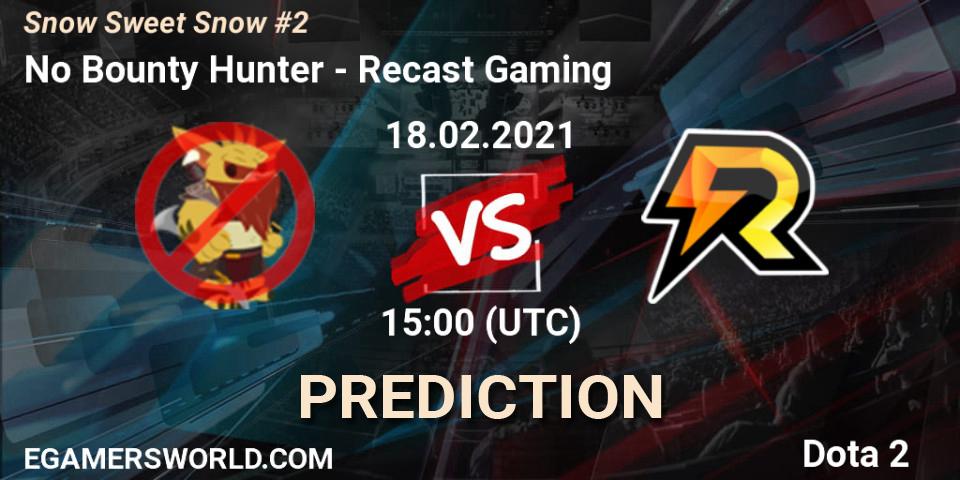 No Bounty Hunter vs Recast Gaming: Betting TIp, Match Prediction. 18.02.2021 at 14:57. Dota 2, Snow Sweet Snow #2