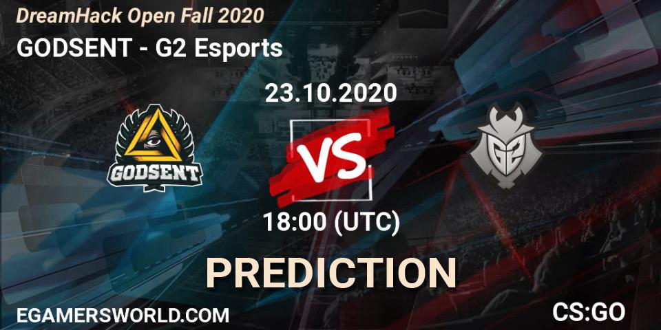 GODSENT vs G2 Esports: Betting TIp, Match Prediction. 23.10.20. CS2 (CS:GO), DreamHack Open Fall 2020