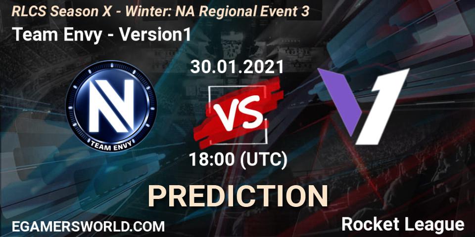 Team Envy vs Version1: Betting TIp, Match Prediction. 30.01.21. Rocket League, RLCS Season X - Winter: NA Regional Event 3