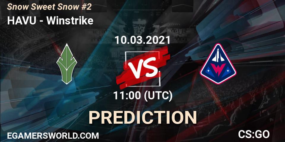 HAVU vs Winstrike: Betting TIp, Match Prediction. 10.03.2021 at 14:15. Counter-Strike (CS2), Snow Sweet Snow #2