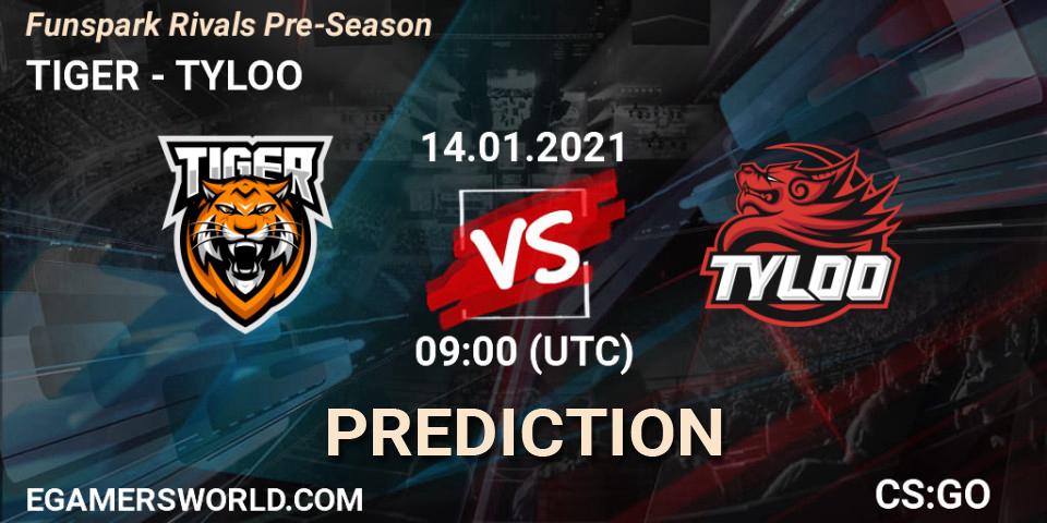 TIGER vs TYLOO: Betting TIp, Match Prediction. 14.01.21. CS2 (CS:GO), Funspark Rivals Pre-Season