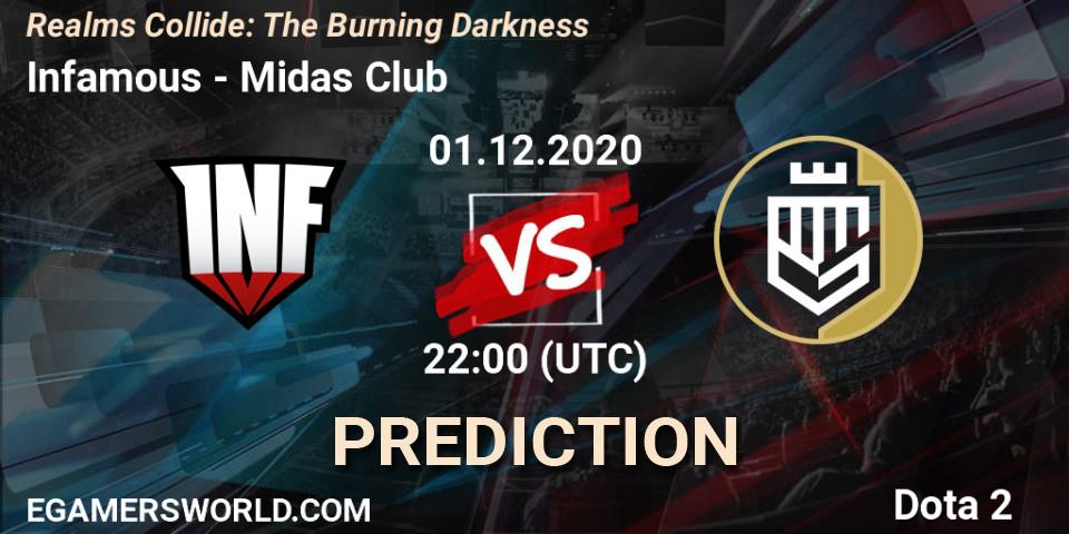 Infamous vs Midas Club: Betting TIp, Match Prediction. 01.12.20. Dota 2, Realms Collide: The Burning Darkness