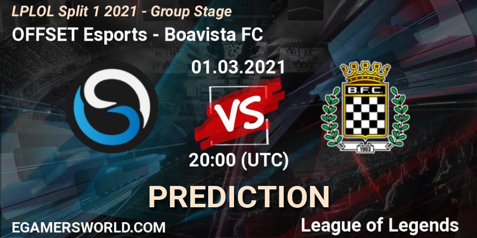 OFFSET Esports vs Boavista FC: Betting TIp, Match Prediction. 01.03.2021 at 20:00. LoL, LPLOL Split 1 2021 - Group Stage