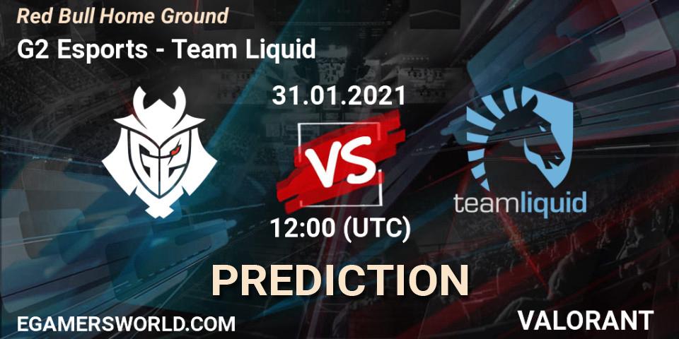 G2 Esports vs Team Liquid: Betting TIp, Match Prediction. 31.01.2021 at 12:00. VALORANT, Red Bull Home Ground