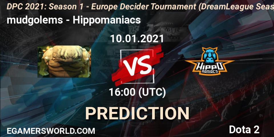 mudgolems vs Hippomaniacs: Betting TIp, Match Prediction. 10.01.2021 at 16:00. Dota 2, DPC 2021: Season 1 - Europe Decider Tournament (DreamLeague Season 14)