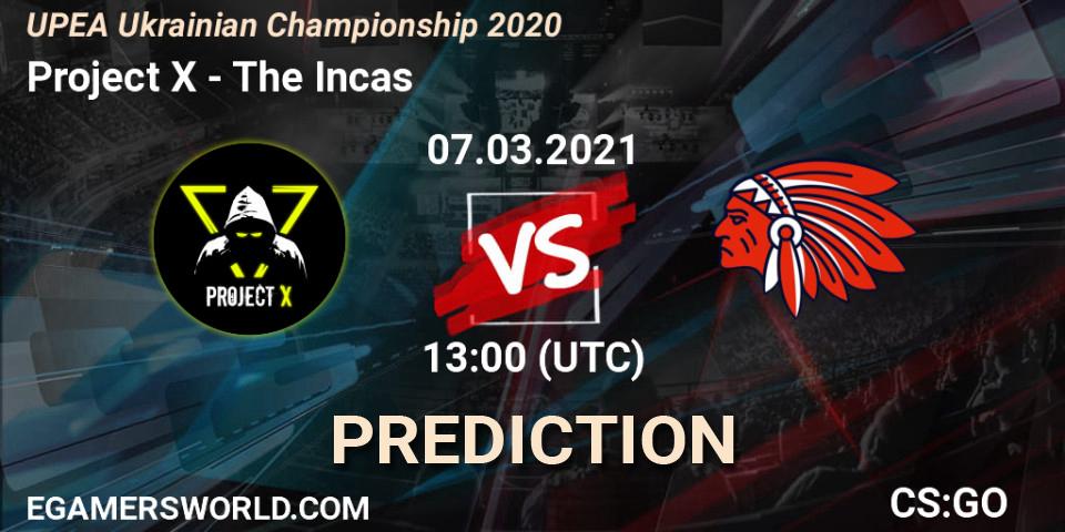 Project X vs The Incas: Betting TIp, Match Prediction. 07.03.21. CS2 (CS:GO), UPEA Ukrainian Championship 2020