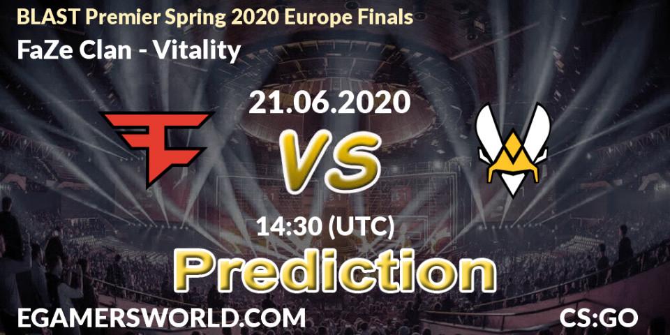 FaZe Clan vs Vitality: Betting TIp, Match Prediction. 21.06.20. CS2 (CS:GO), BLAST Premier Spring 2020 Europe Finals