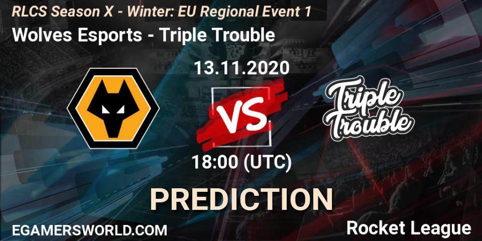 Wolves Esports vs Triple Trouble: Betting TIp, Match Prediction. 13.11.20. Rocket League, RLCS Season X - Winter: EU Regional Event 1