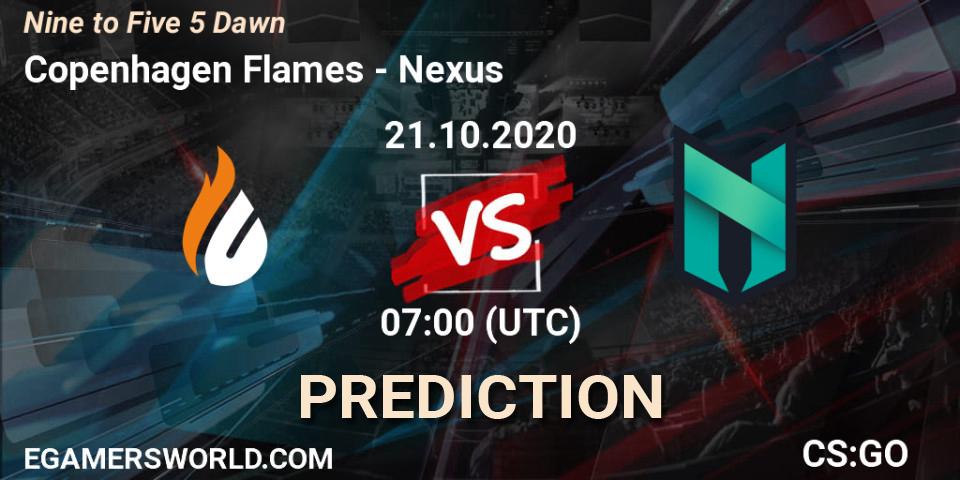 Copenhagen Flames vs Nexus: Betting TIp, Match Prediction. 21.10.2020 at 07:00. Counter-Strike (CS2), Nine to Five 5 Dawn
