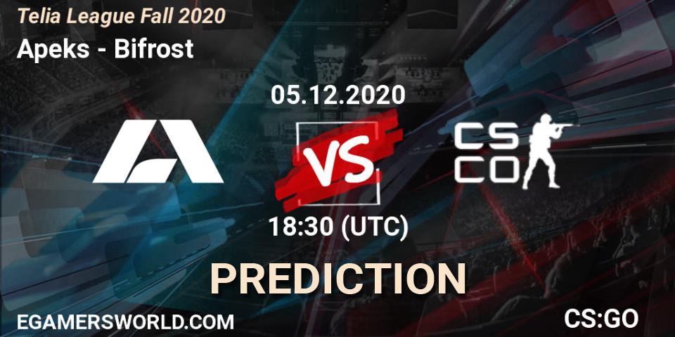 Apeks vs Bifrost: Betting TIp, Match Prediction. 05.12.2020 at 18:30. Counter-Strike (CS2), Telia League Fall 2020