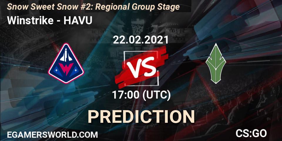 Winstrike vs HAVU: Betting TIp, Match Prediction. 22.02.2021 at 17:00. Counter-Strike (CS2), Snow Sweet Snow #2: Regional Group Stage