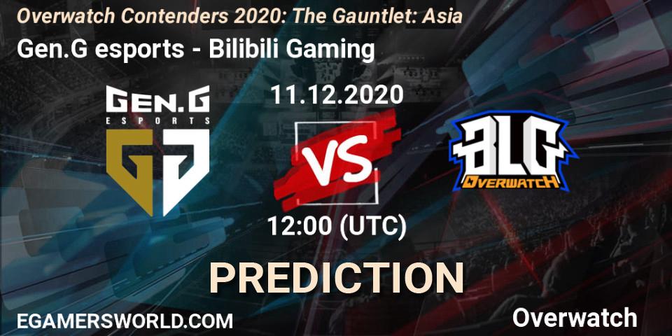Gen.G esports vs Bilibili Gaming: Betting TIp, Match Prediction. 14.12.20. Overwatch, Overwatch Contenders 2020: The Gauntlet: Asia