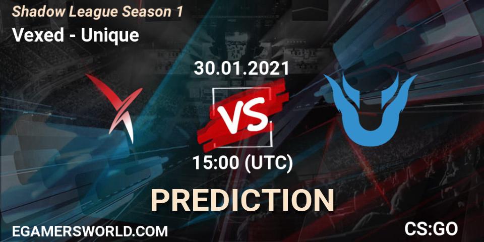 Vexed vs Unique: Betting TIp, Match Prediction. 30.01.21. CS2 (CS:GO), Shadow League Season 1