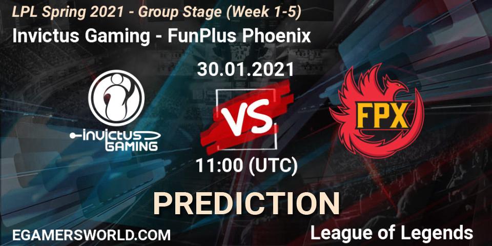 Invictus Gaming vs FunPlus Phoenix: Betting TIp, Match Prediction. 30.01.21. LoL, LPL Spring 2021 - Group Stage (Week 1-5)