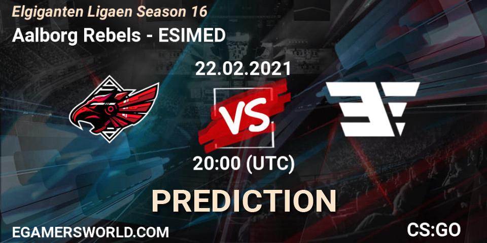 Aalborg Rebels vs ESIMED: Betting TIp, Match Prediction. 22.02.2021 at 20:00. Counter-Strike (CS2), Elgiganten Ligaen Season 16