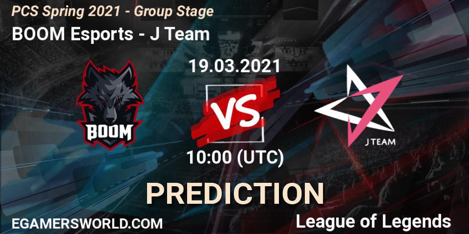 BOOM Esports vs J Team: Betting TIp, Match Prediction. 19.03.2021 at 10:00. LoL, PCS Spring 2021 - Group Stage