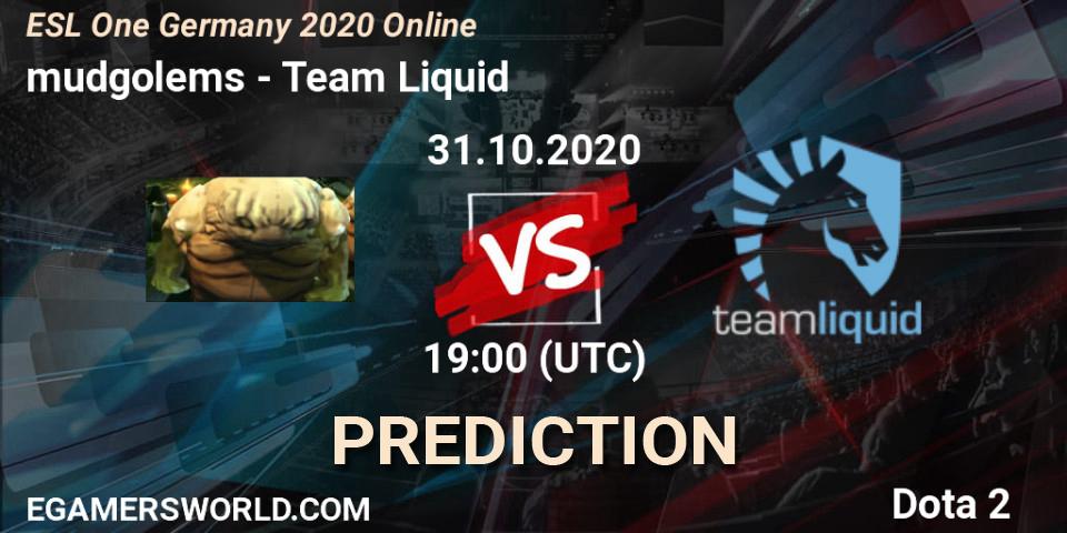 mudgolems vs Team Liquid: Betting TIp, Match Prediction. 31.10.20. Dota 2, ESL One Germany 2020 Online