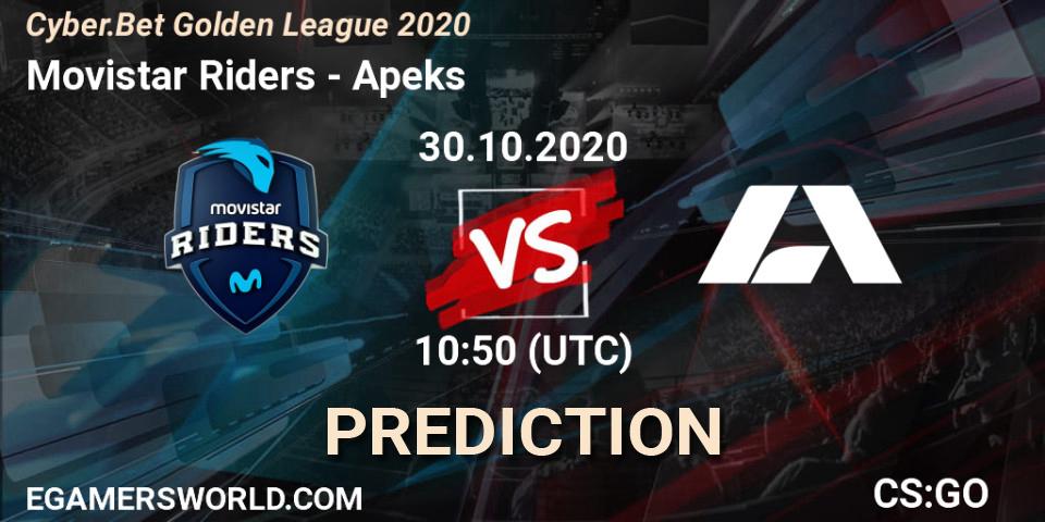 Movistar Riders vs Apeks: Betting TIp, Match Prediction. 30.10.20. CS2 (CS:GO), Cyber.Bet Golden League 2020