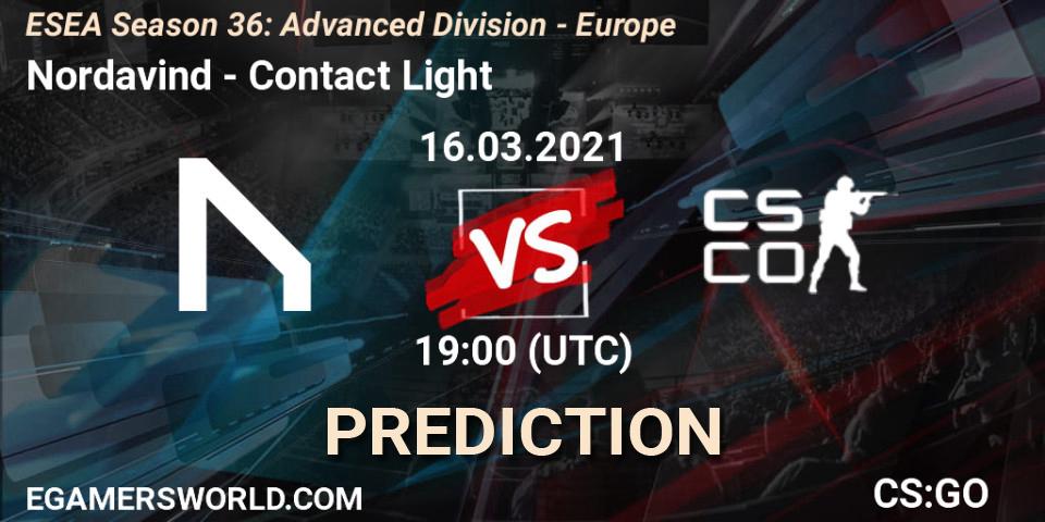 Nordavind vs Contact Light: Betting TIp, Match Prediction. 16.03.21. CS2 (CS:GO), ESEA Season 36: Europe - Advanced Division