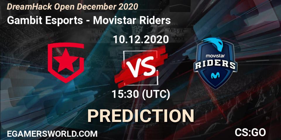 Gambit Esports vs Movistar Riders: Betting TIp, Match Prediction. 10.12.20. CS2 (CS:GO), DreamHack Open December 2020
