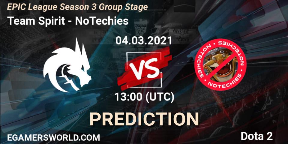Team Spirit vs Dota Team: Betting TIp, Match Prediction. 04.03.2021 at 13:01. Dota 2, EPIC League Season 3 Group Stage