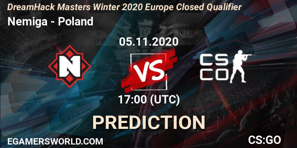 Nemiga vs Poland: Betting TIp, Match Prediction. 05.11.2020 at 17:00. Counter-Strike (CS2), DreamHack Masters Winter 2020 Europe Closed Qualifier