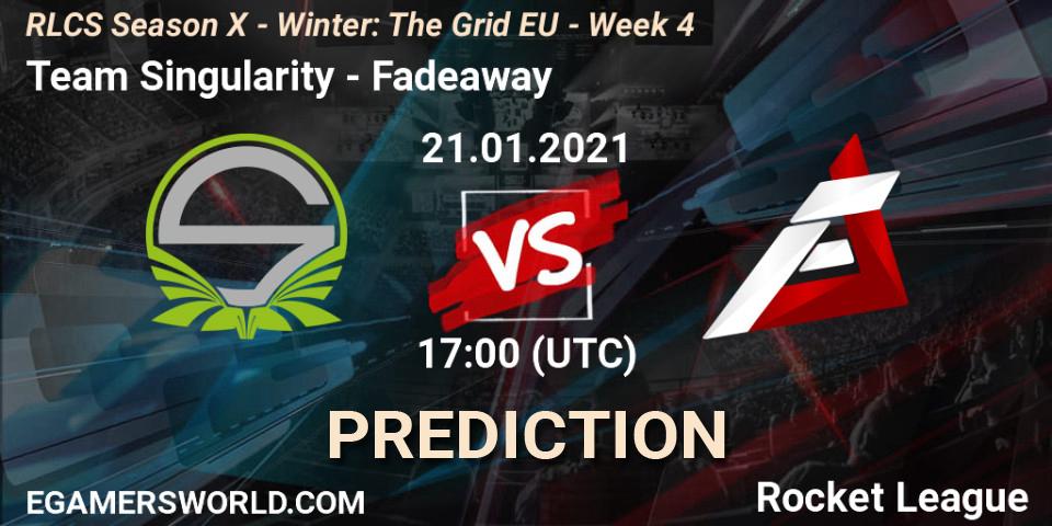 Team Singularity vs Fadeaway: Betting TIp, Match Prediction. 21.01.21. Rocket League, RLCS Season X - Winter: The Grid EU - Week 4